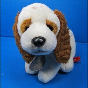 Hamleys Cavalier King Charles Spaniel Puppy Dog Sitting Plush England Tan 10"